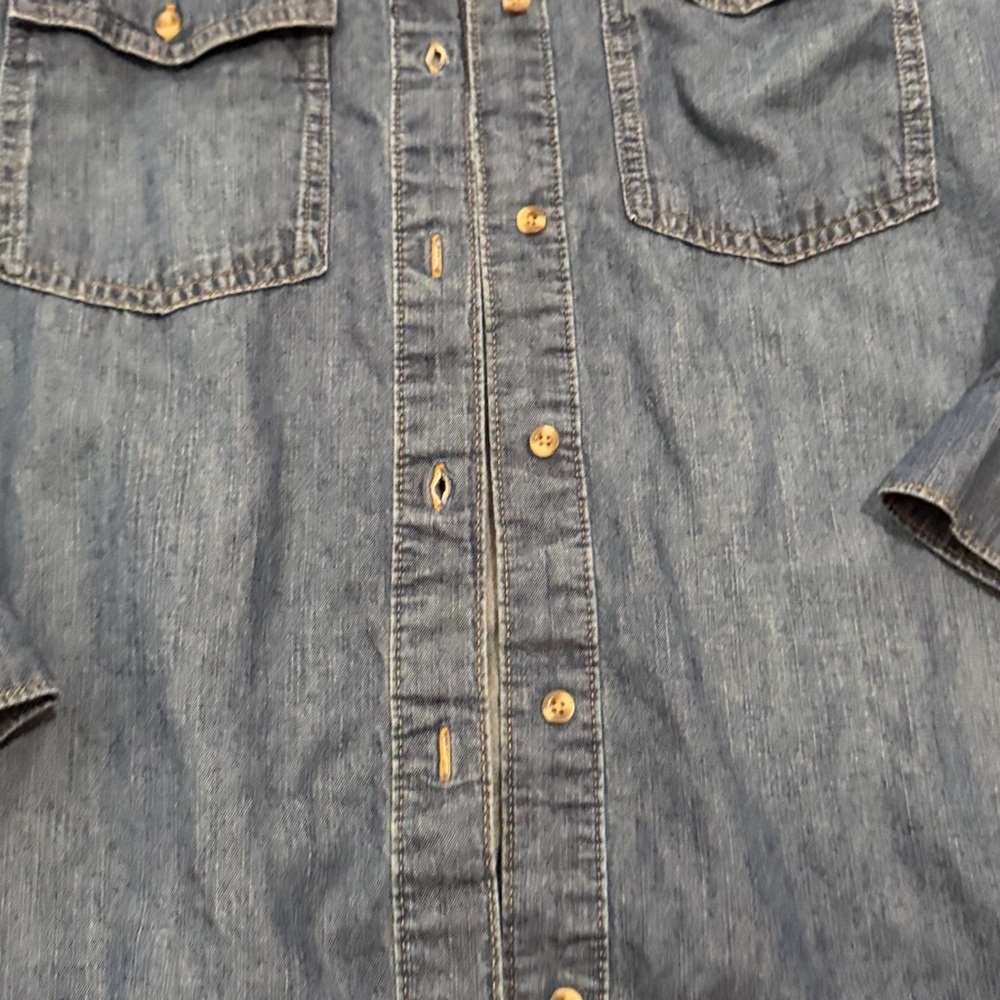 sofia by sofia vergara Dark Blue Denim Button-Down Shirt - Picture 2 of 3